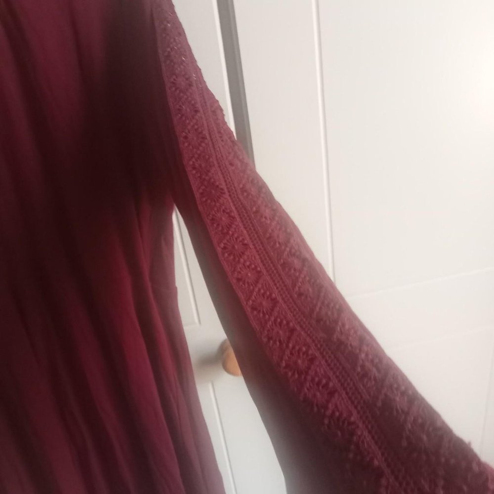 Womens Burgundy Dress